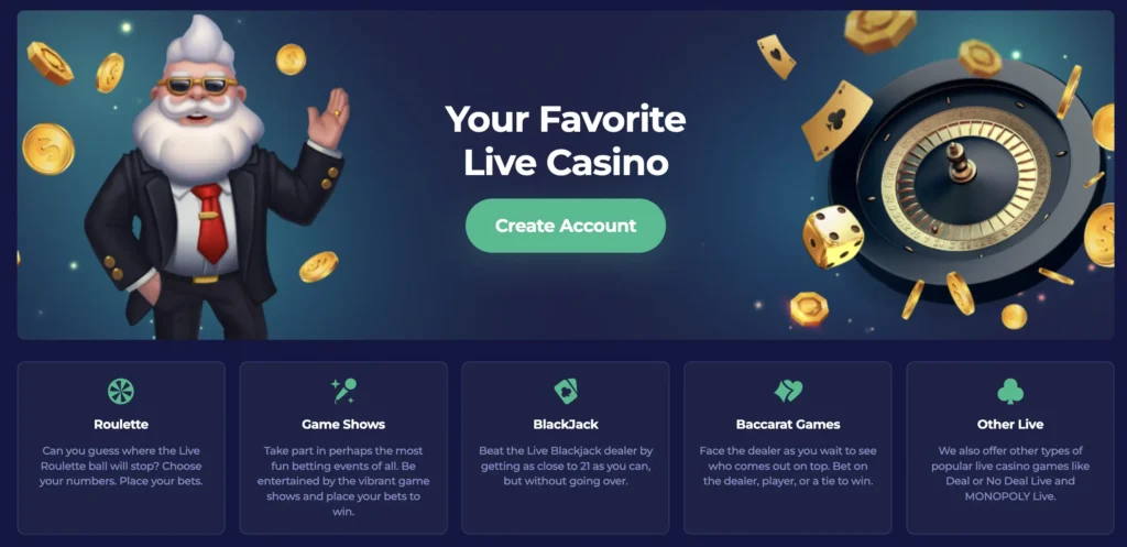 Pinocasino Live Casino